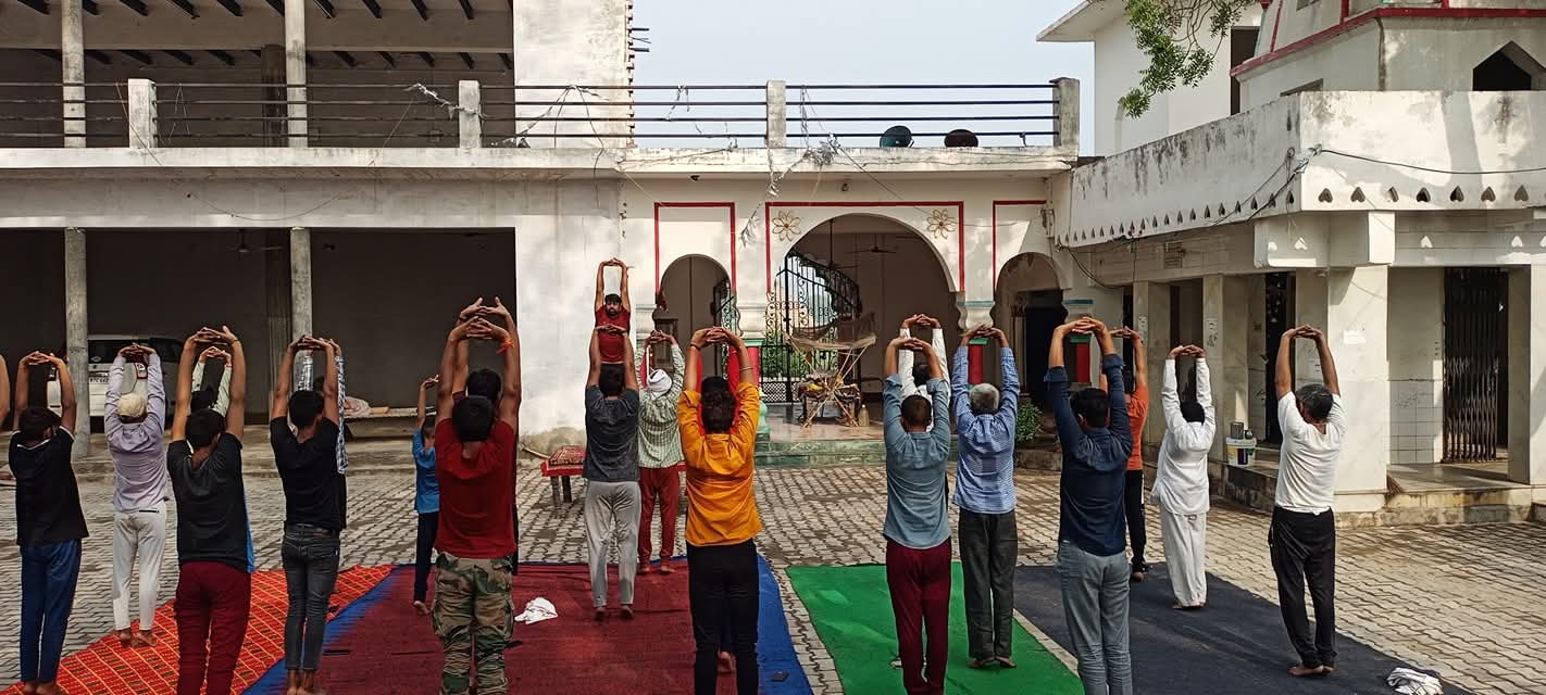 Kaivalya Foundation camp — Courtyard Camp: Surya Namaskar for the whole neighbourhood